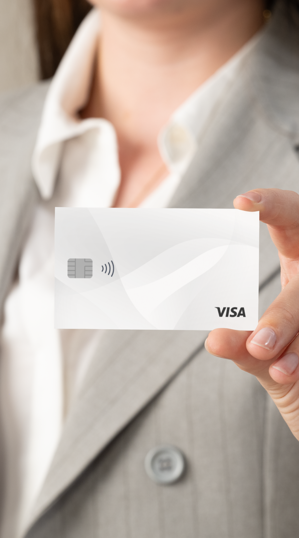 Person holding a corporate card